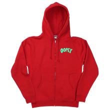 Load image into Gallery viewer, OG LOGO ZIP UP HOODIE (RED)
